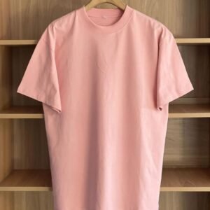 Solid Pink Premium Cotton T-Shirt