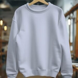Classic White Crew Neck Sweatshirt